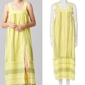 Megan Park Adeline Sundress XS - Lurex Stripe Flowy Summer Dress